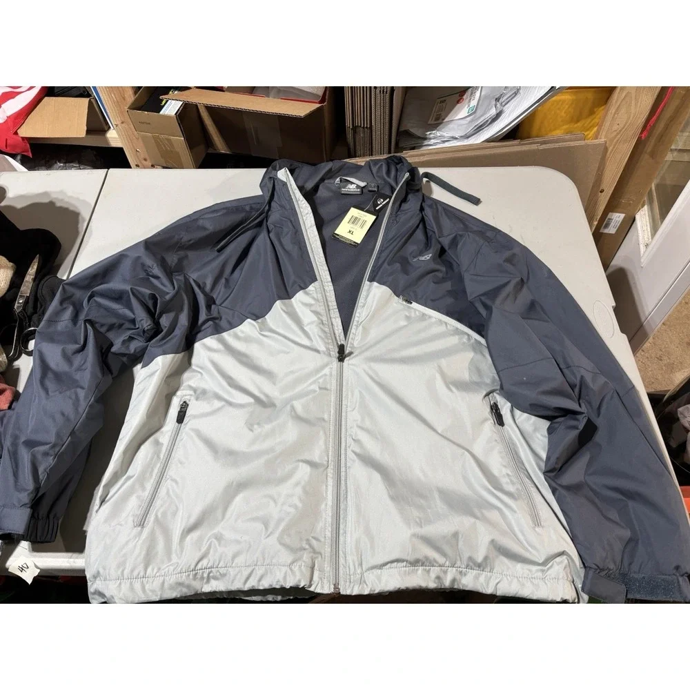 New Balance Mens Full Zip Fleece Lined‎ Sports Training Wind Warm Jacket SZ XL